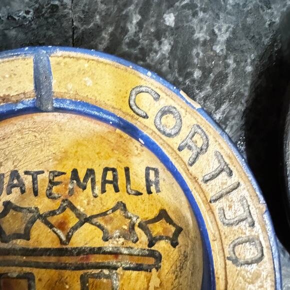 Hotel Cortijo Reforma Guatemala Ashtray Set of 2 Souvenir Handmade - Picture 7 of 13